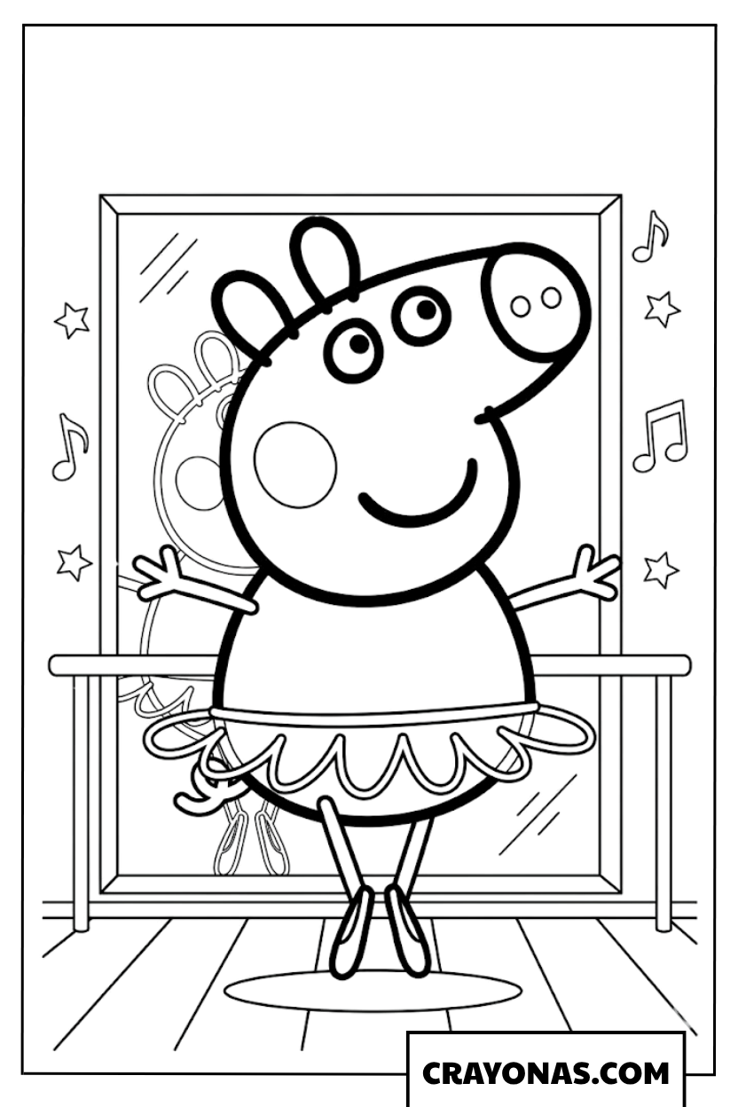 Peppa Pig Ballerina Coloring Page