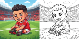 Ronaldo Cartoon Coloring Pages ft - Ronaldo Cartoon Coloring Pages ft