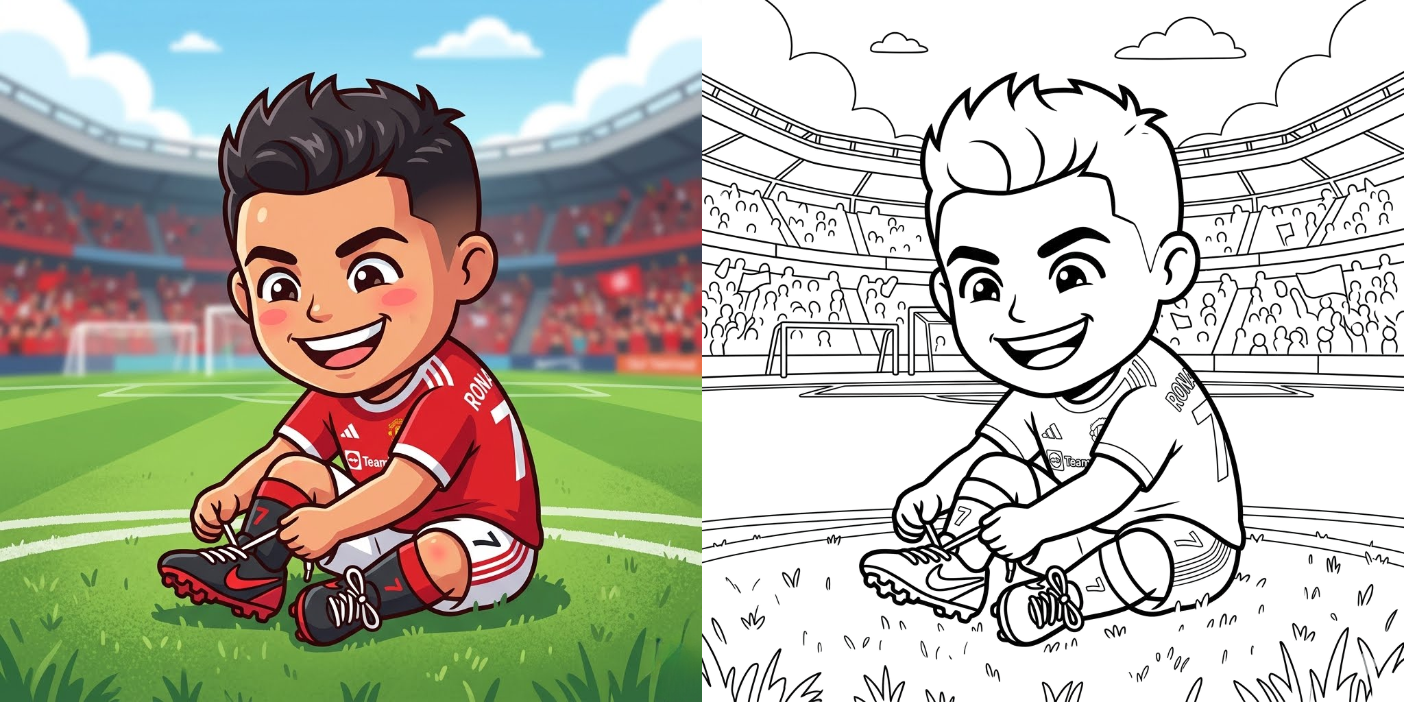 Ronaldo Cartoon Coloring Pages ft - Ronaldo Cartoon Coloring Pages ft