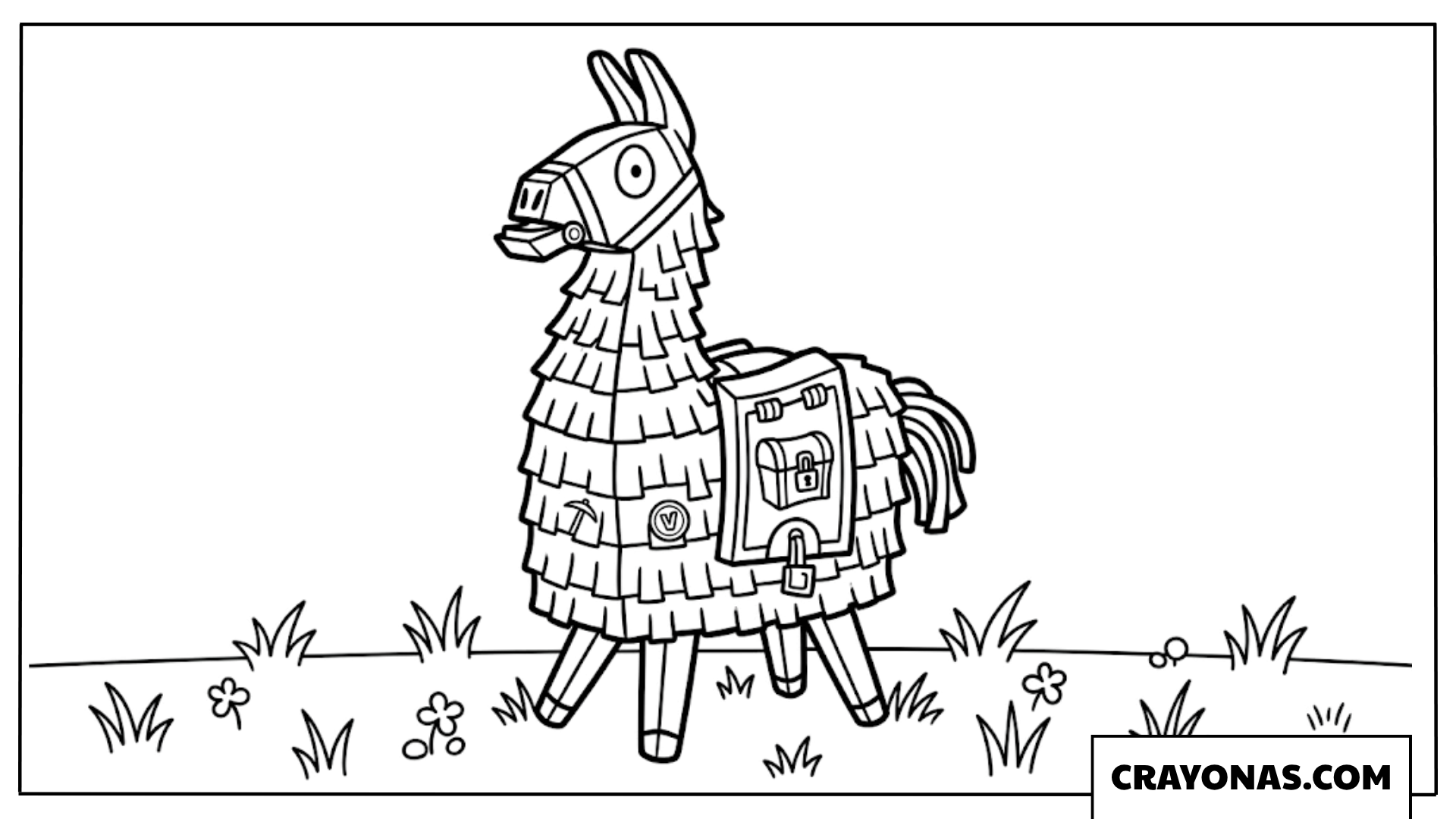 Supply Llama Coloring Page