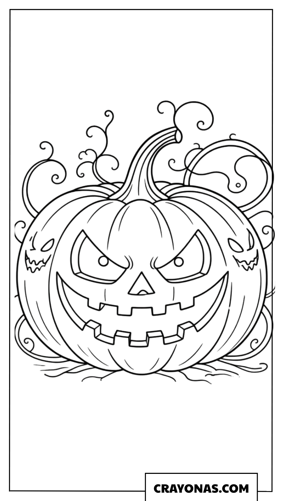Swirling Pumpkin Design Coloring Page