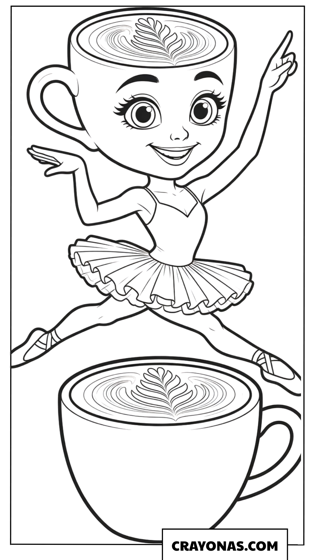 Ballerina Cappuccina Leap Coloring Page