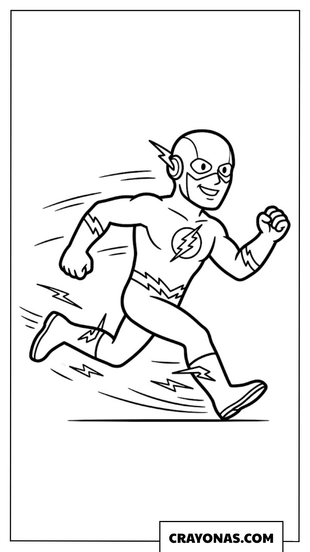 The Flash Running Coloring Page