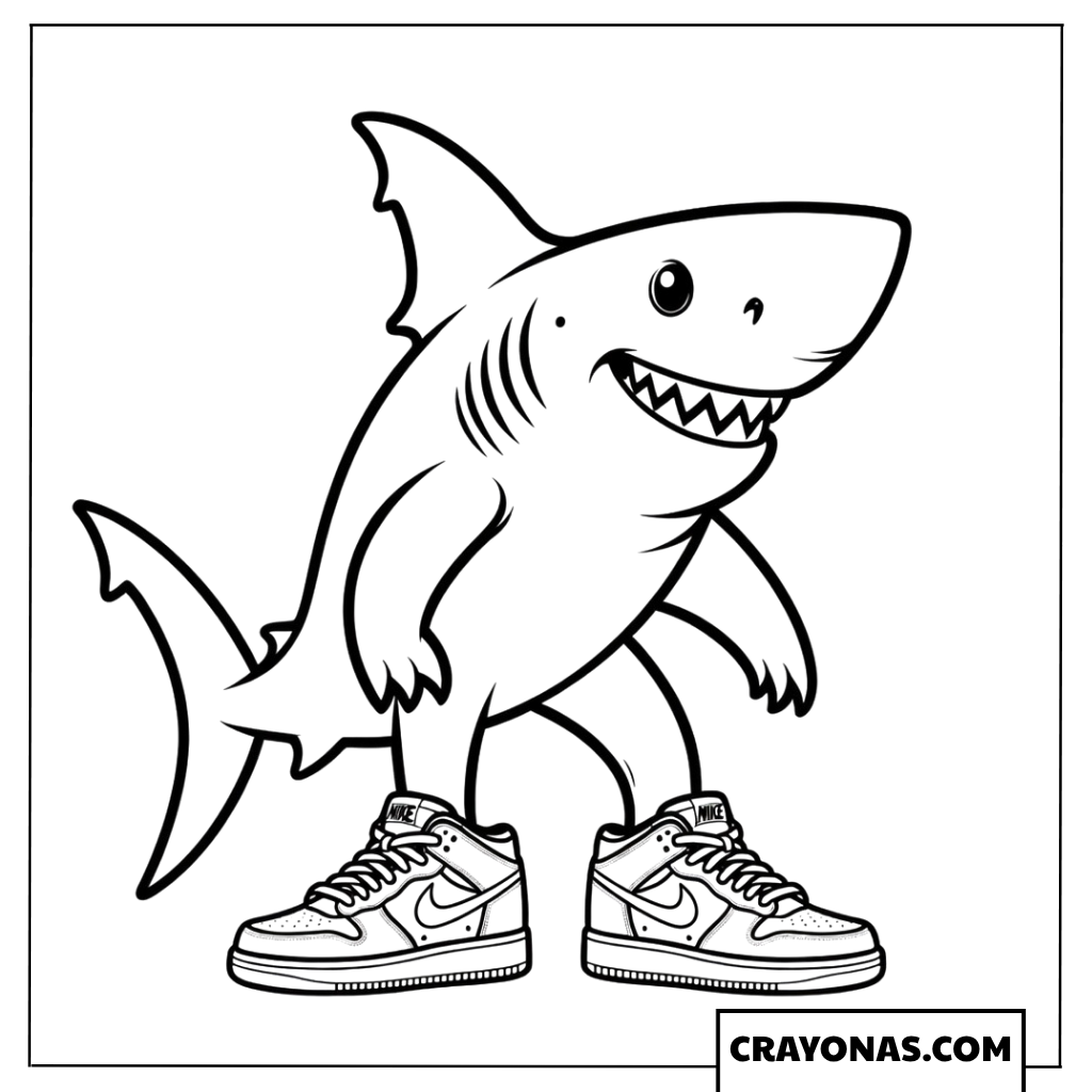 Tralalero Tralala Standing with Sneakers