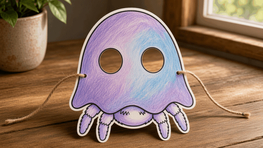 DIY Halloween Masks from Your Coloring Pages