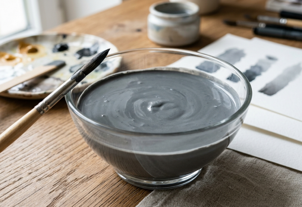 How to make gray color from bamboo charcoal