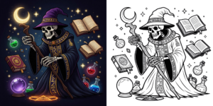 ft - skeleton coloring pages ft