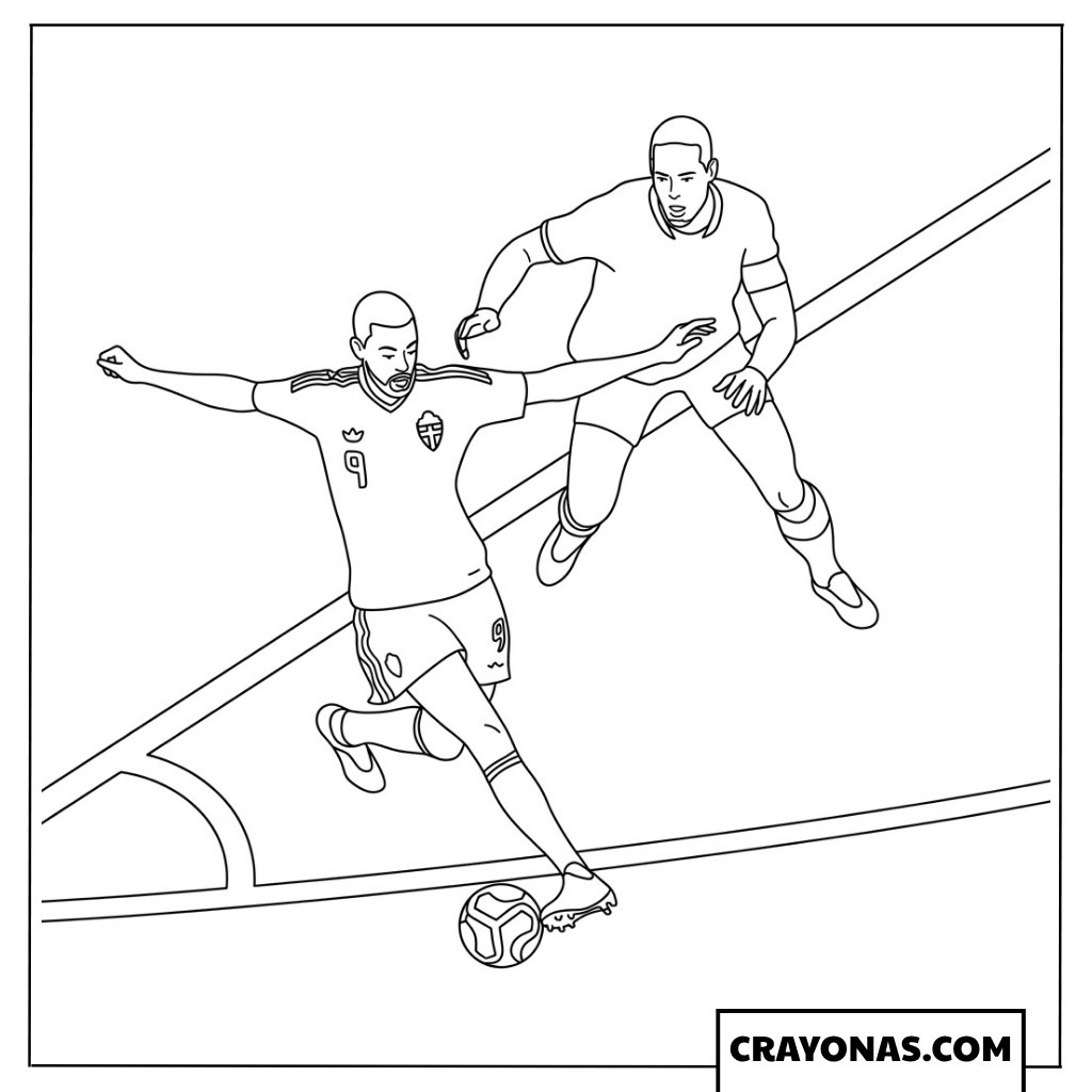 Alexander Isak Sprint Challenge Coloring Page