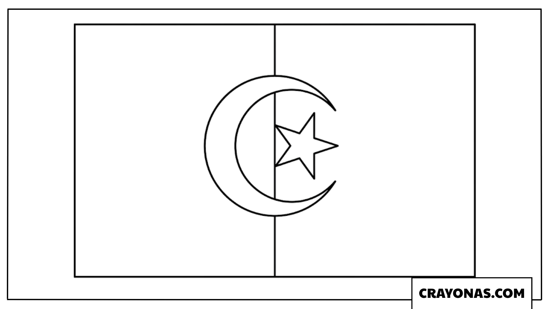 Algeria Flag Coloring Page