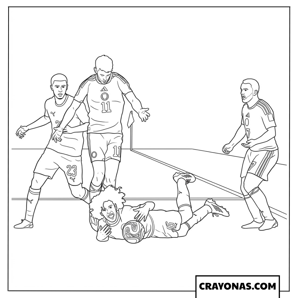 Amir Richardson Diving Save Coloring Page