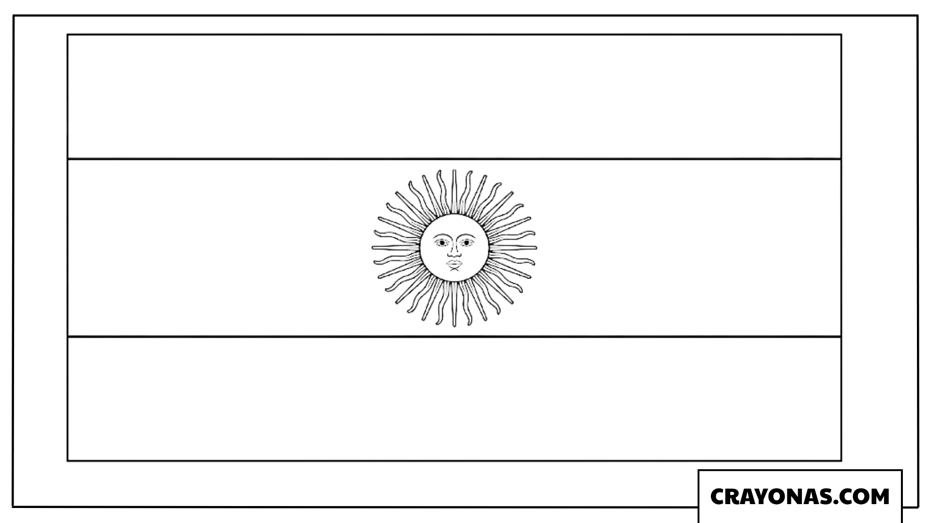 Argentina Flag Coloring Page