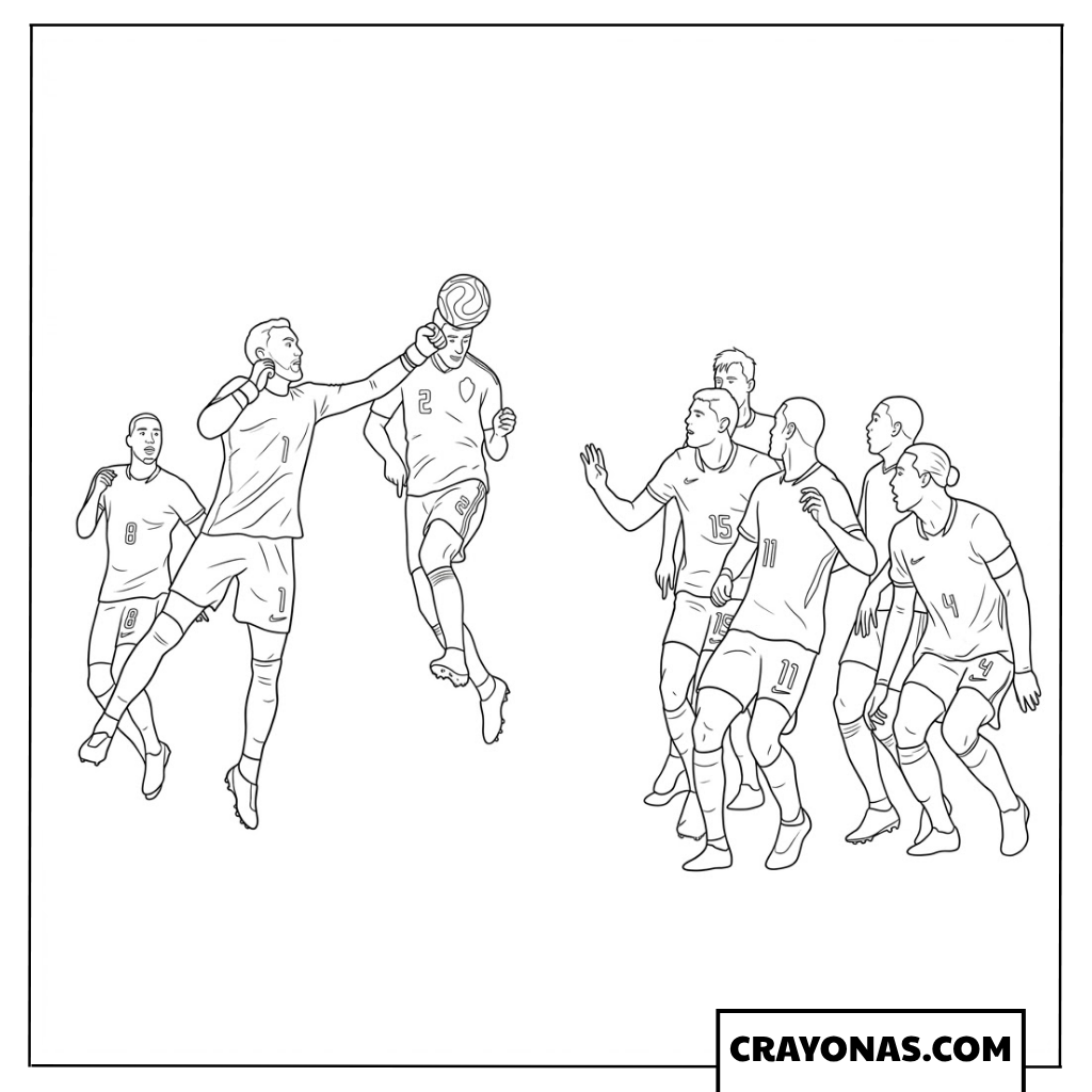 Bart Verbruggen Goalkeeper Save Coloring Page