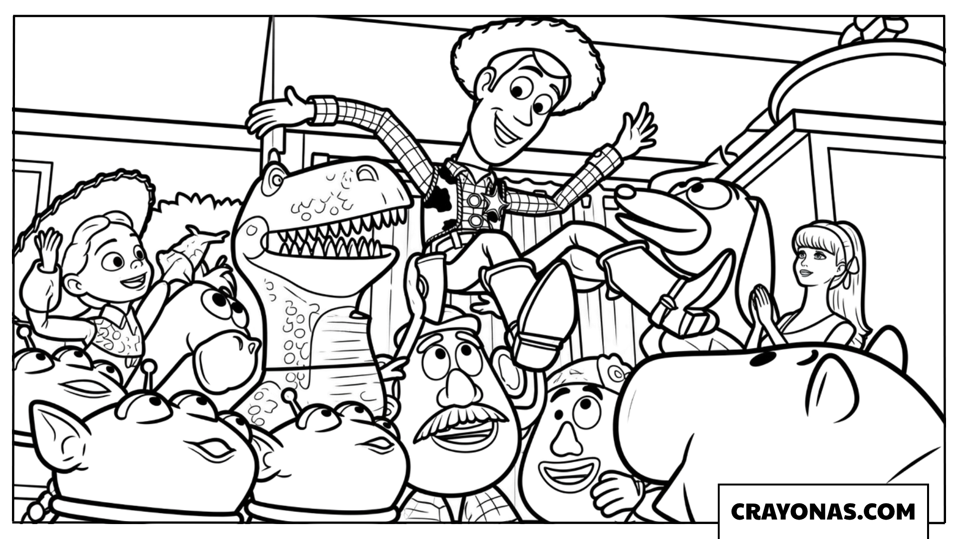 Big Toy Story Gang Coloring Page