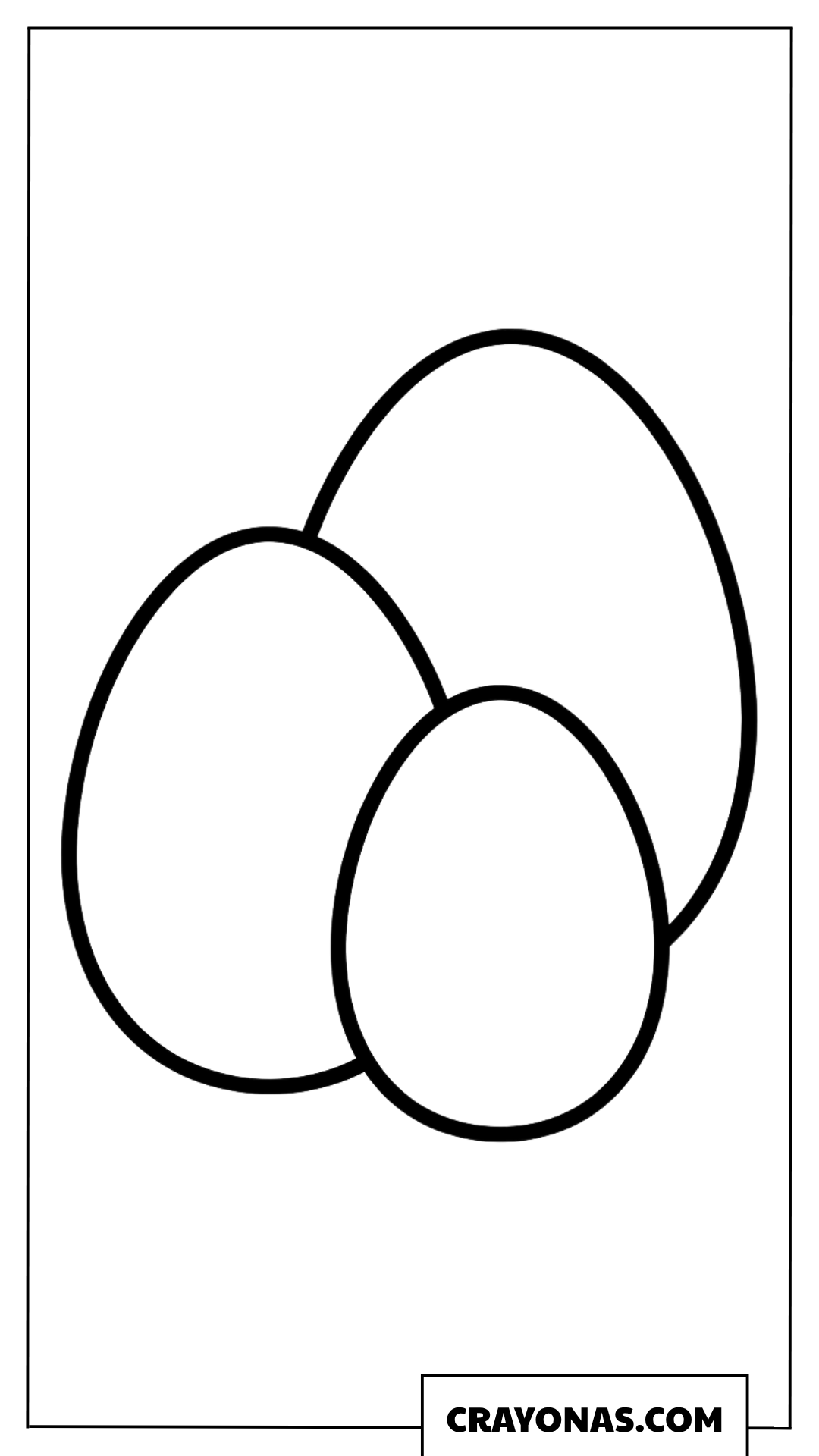 Blank Easter Eggs Group Template Coloring Page