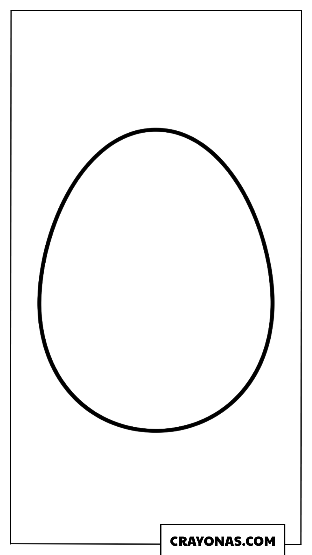 Blank Large Easter Egg Template Coloring Page