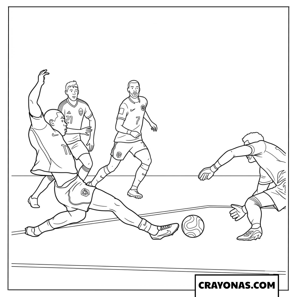 Brian Brobbey Close Range Goal Coloring Page