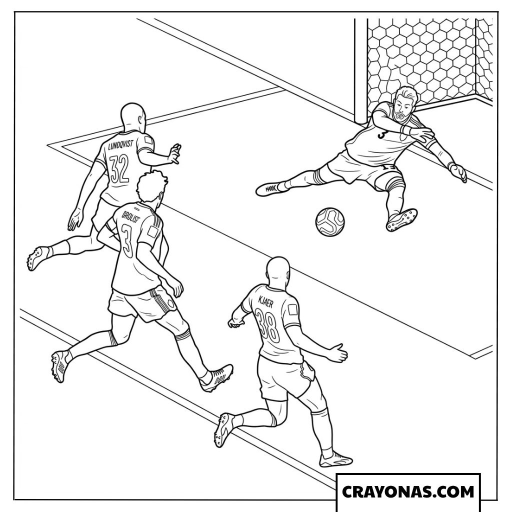 Brian Brobbey Opening Goal Celebration Coloring Page