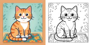 Cat Coloring Pages ft - 1