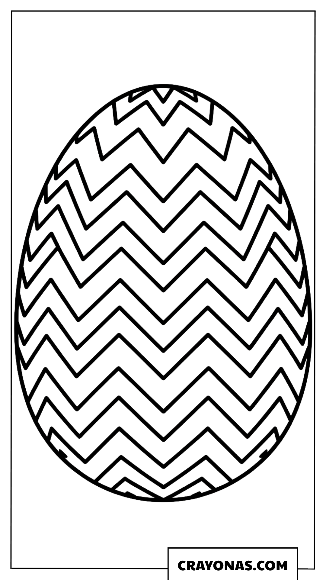 Chevron Zigzag Easter Egg Coloring Page