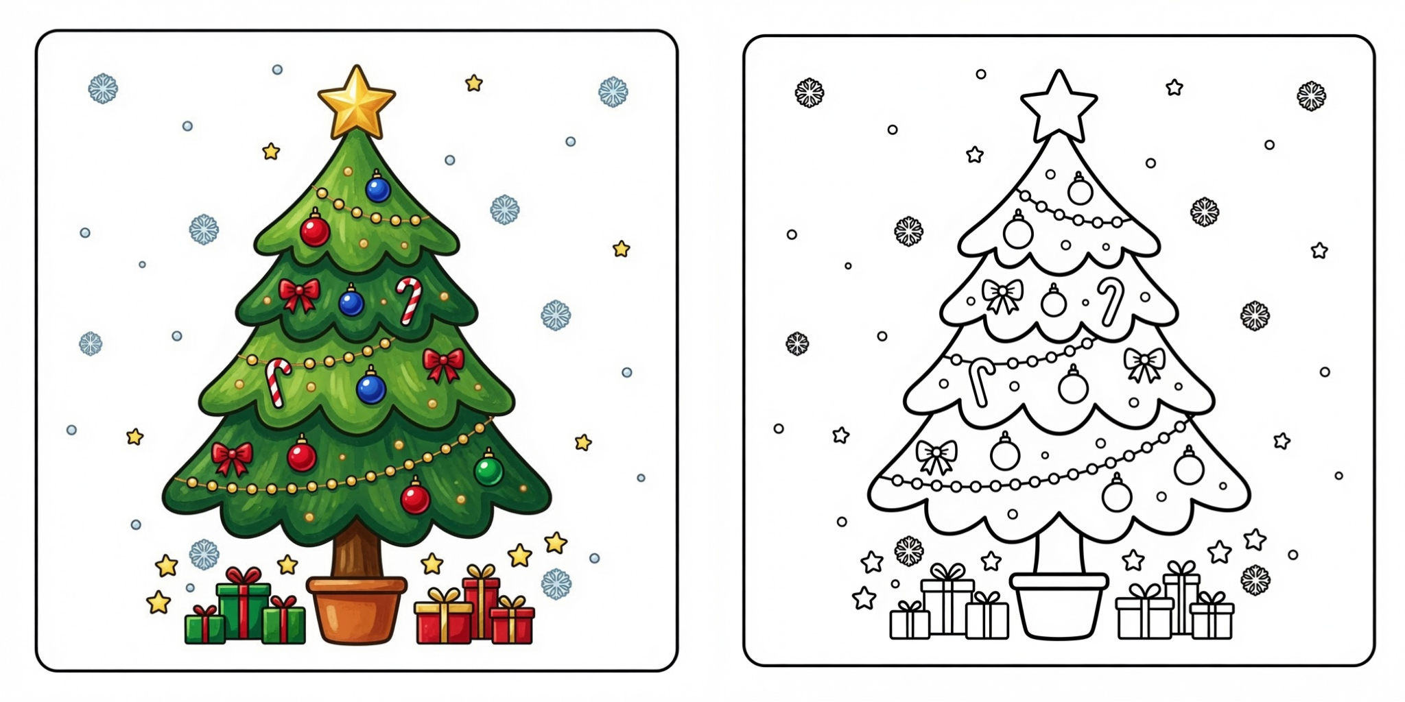Christmas Tree Coloring Pages ft - Christmas Tree Coloring Pages ft