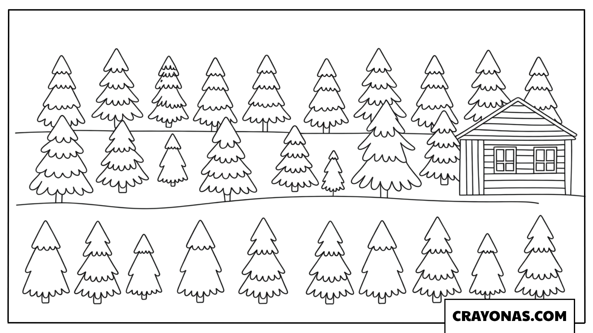 Christmas Tree Farm Coloring Page