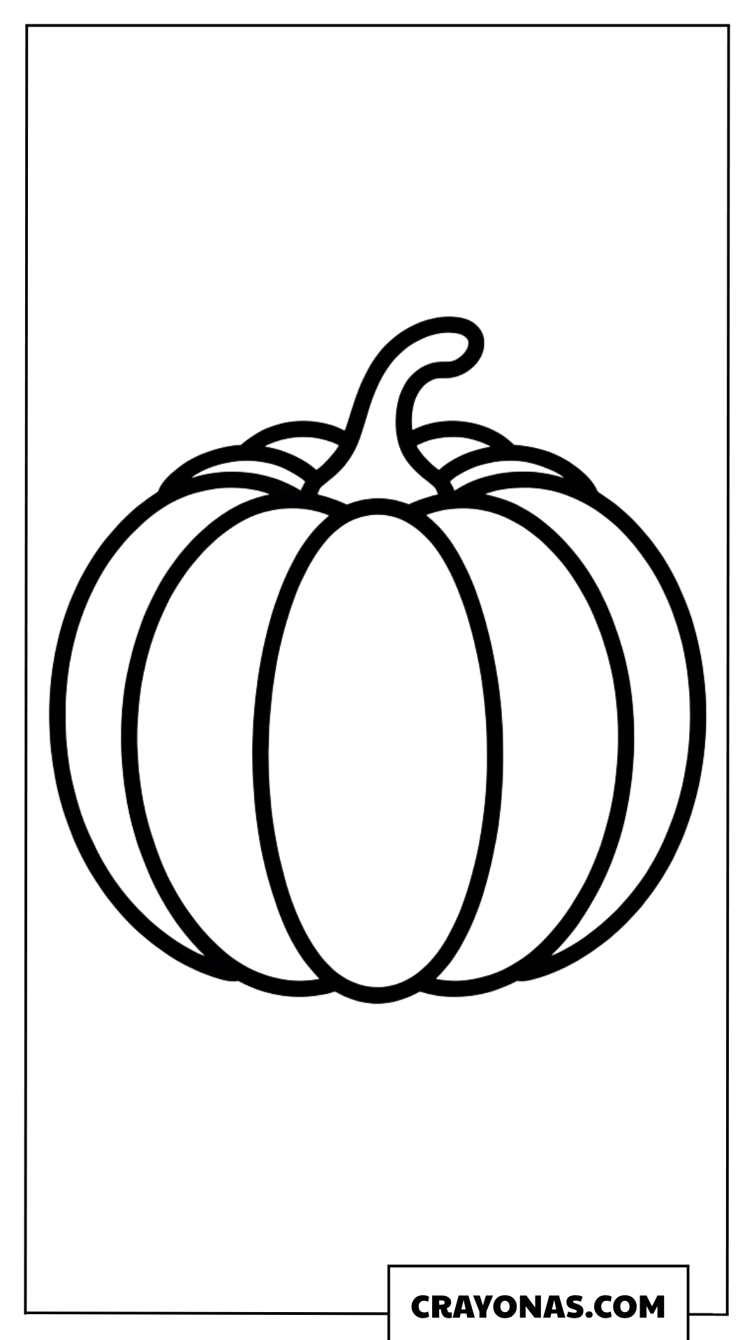 Classic Round Pumpkin Template Coloring Page