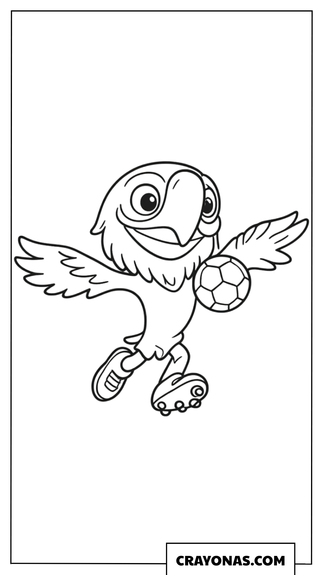 Clutch the Bald Eagle Flying Coloring Page