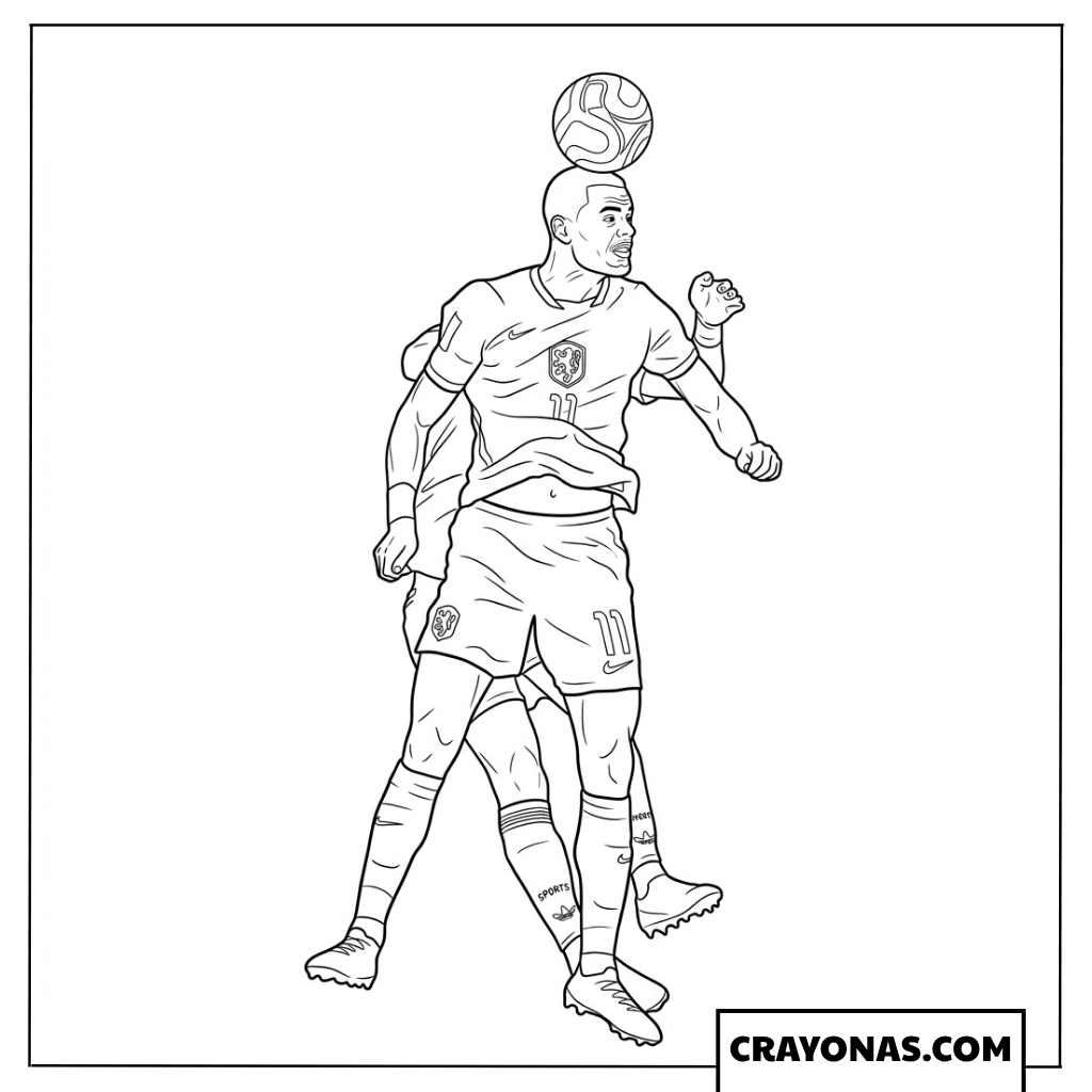 Cody Gakpo Header Coloring Page