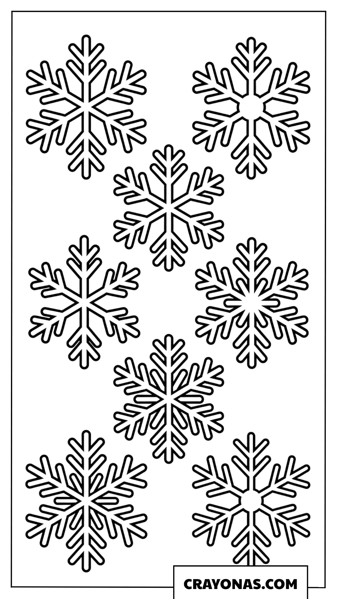 Collection of Beautiful Snowflakes Coloring Page
