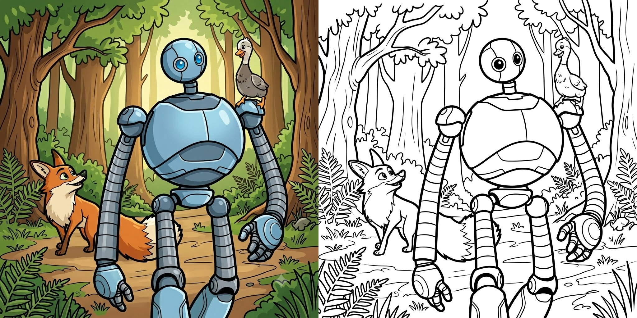 Wild Robot Coloring Pages ft - Coloriage Robot Sauvage ft