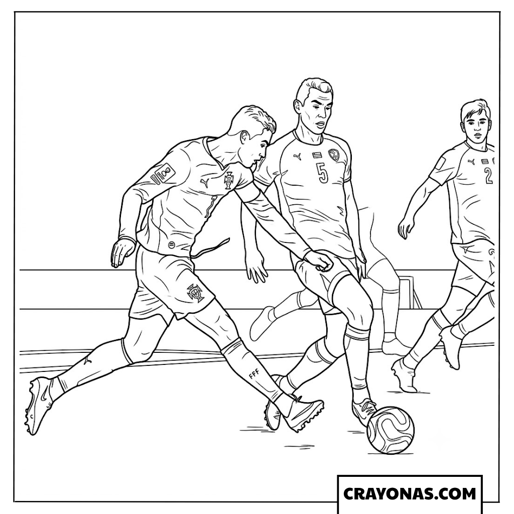 Cristiano Ronaldo Opening Goal Coloring Page