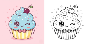 Cupcake Coloring Pages ft - Cupcake Coloring Pages ft