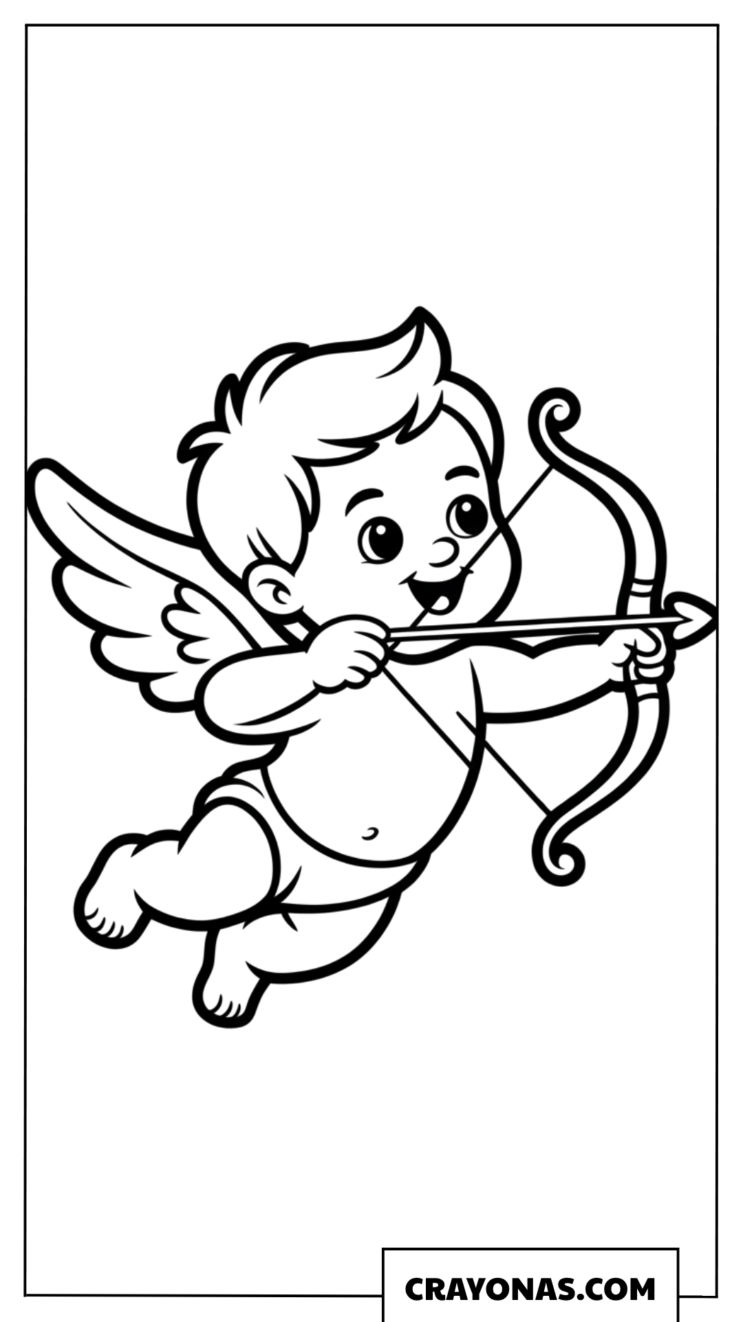 Cute Cupid Valentine Coloring Page