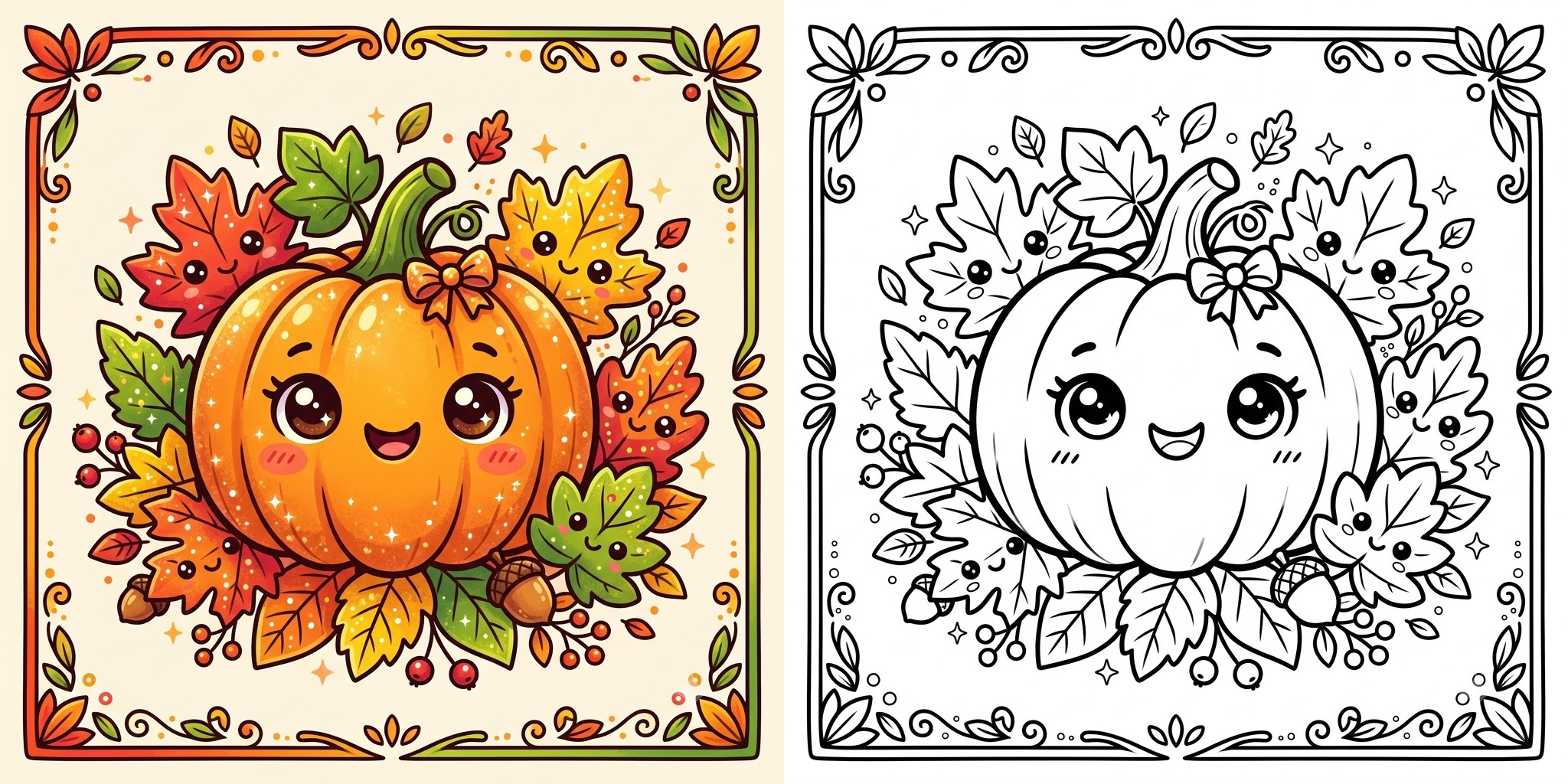 Cute Fall Coloring Pages ft - 3