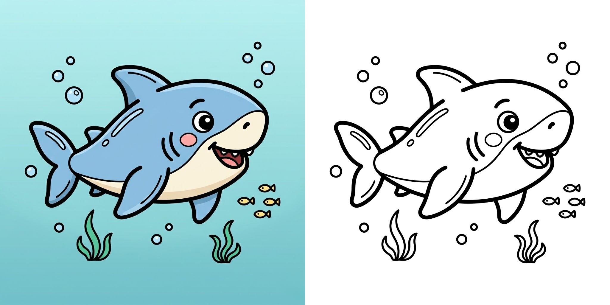 Cute Fish Coloring Pages ft - 17