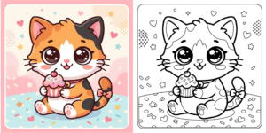 Cute Kitten Coloring Pages ft - 5