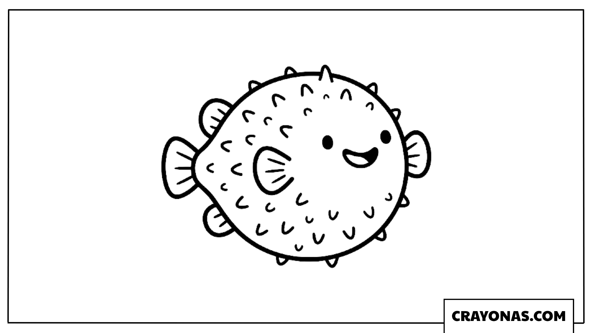 Cute Pufferfish Coloring Page