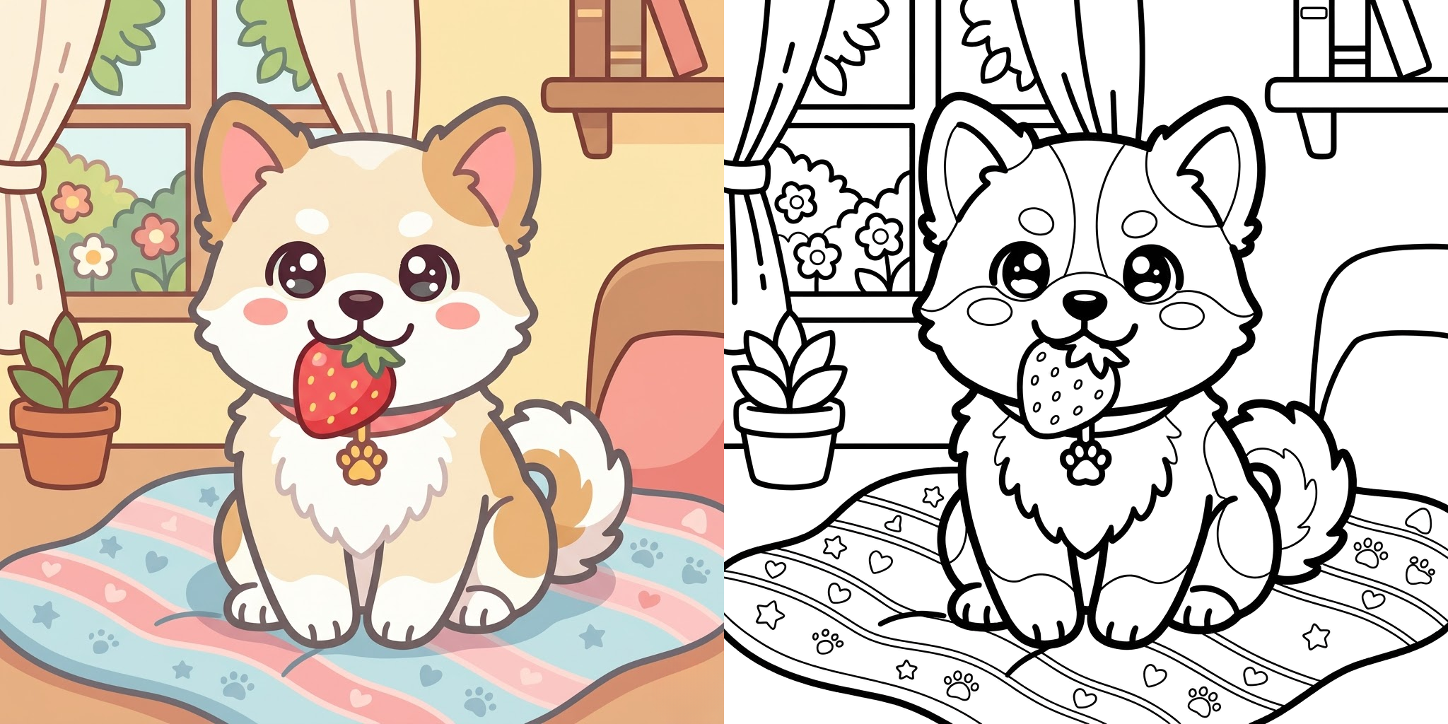 Cute Puppy Coloring Pages ft - 6