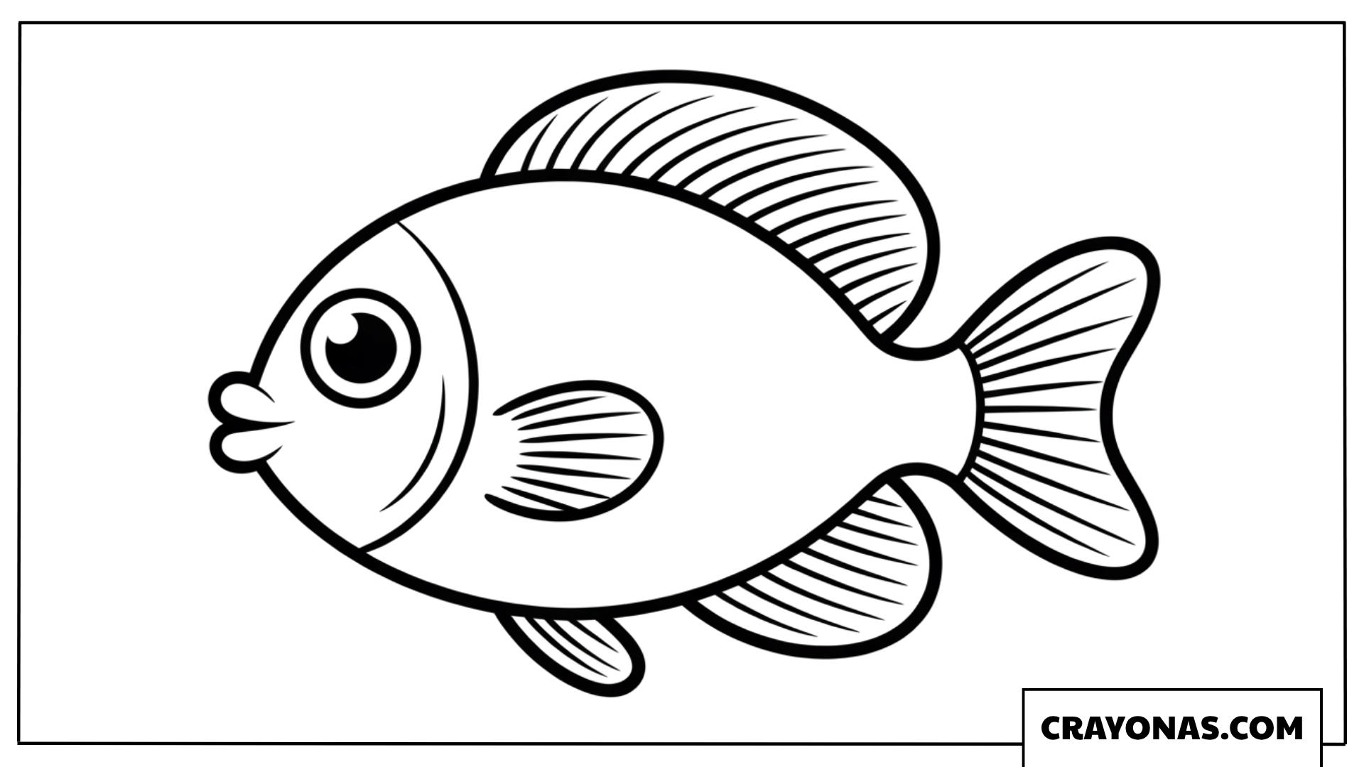Cute Simple Fish Coloring Page