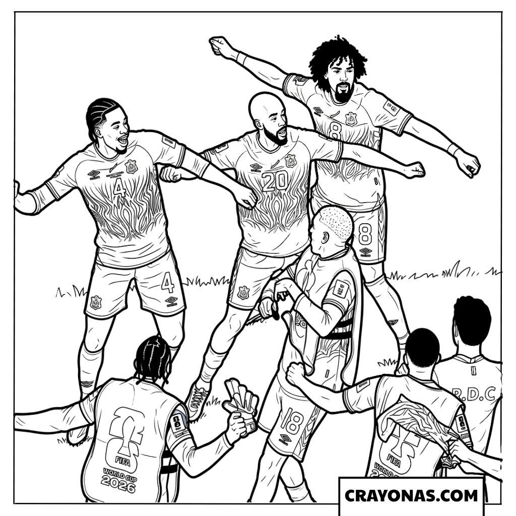 DR Congo Celebration Coloring Page