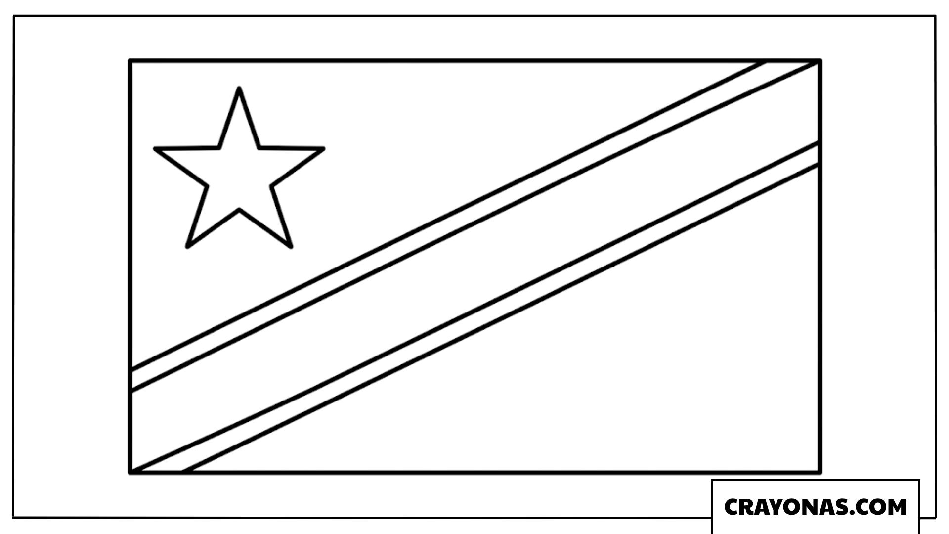 DR Congo Flag World Cup 2026 Coloring Page