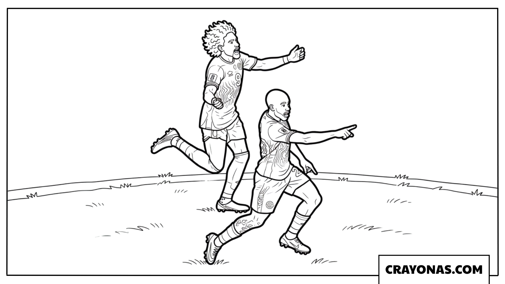 DR Congo Goal Celebration Coloring Page