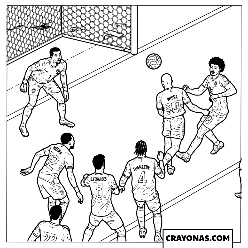 DR Congo Goal Celebration Coloring Page