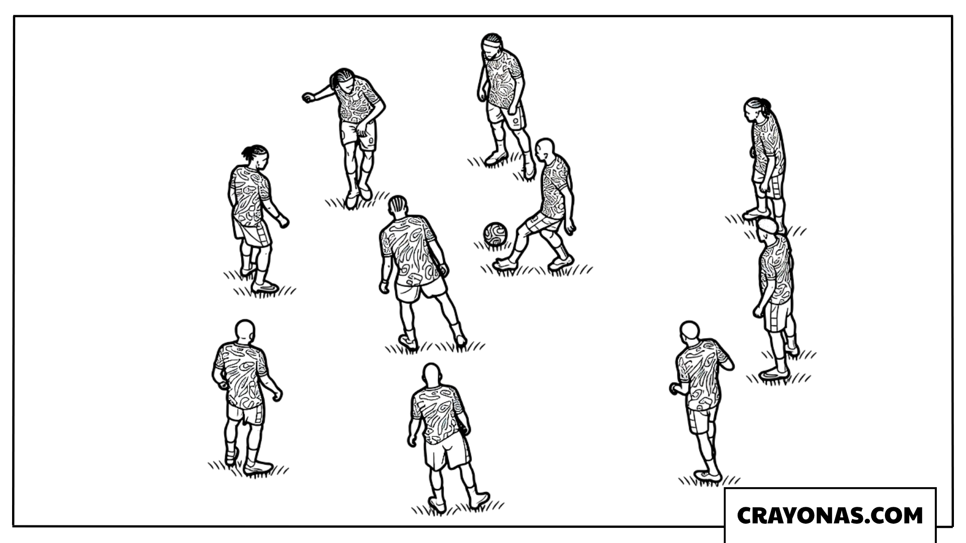 DR Congo National Team Training Coloring Page