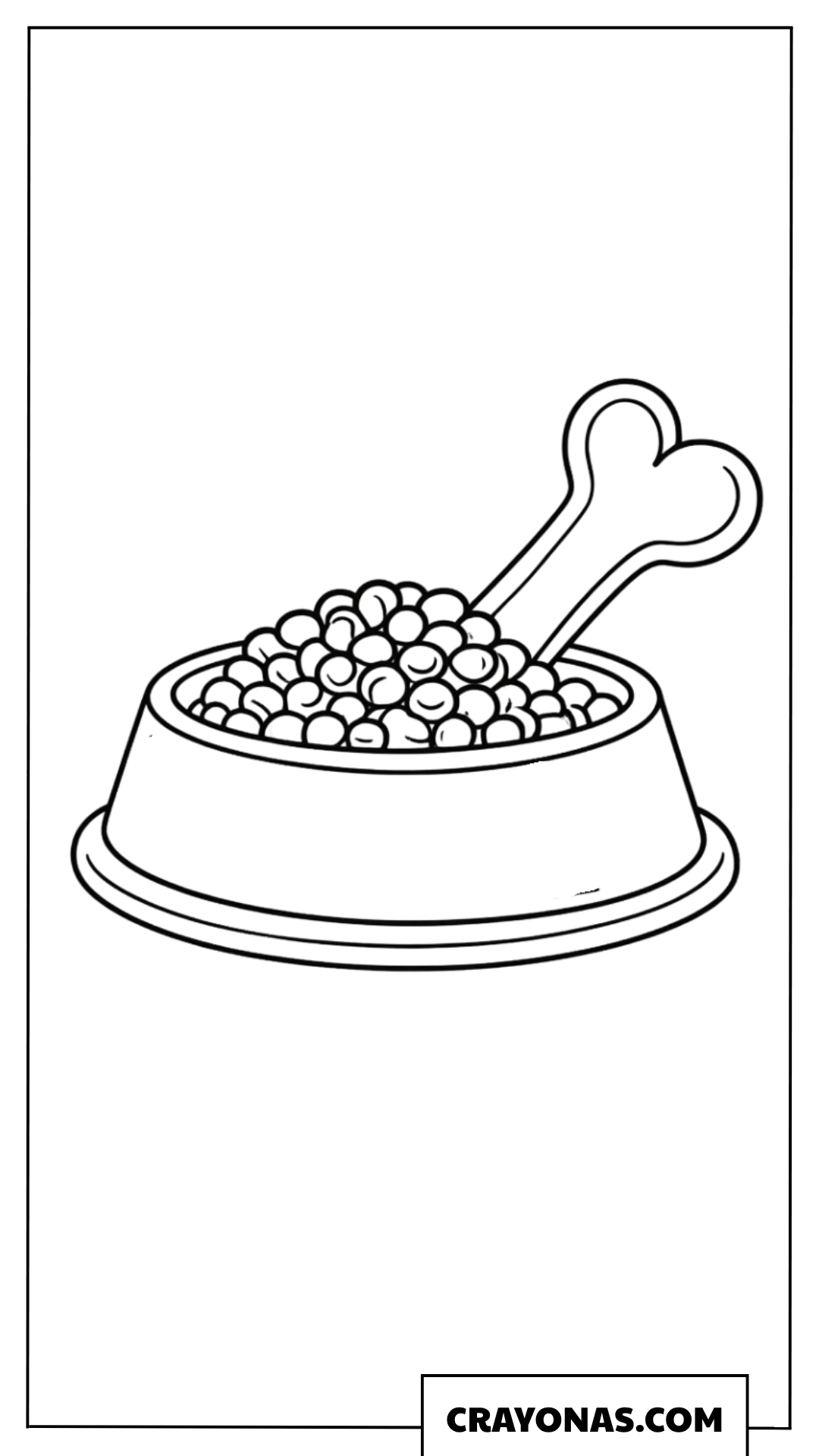 Dog Food Bowl Coloring Page