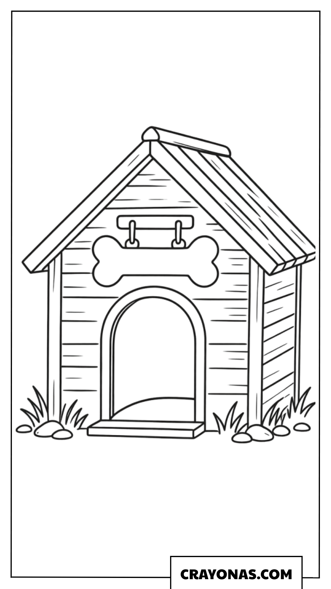 Dog House Coloring Page