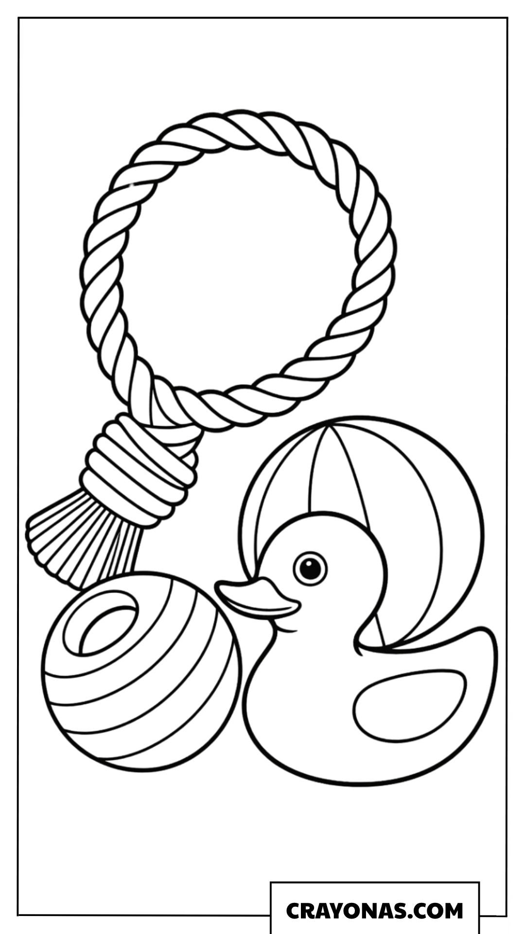 Dog Toys Coloring Page