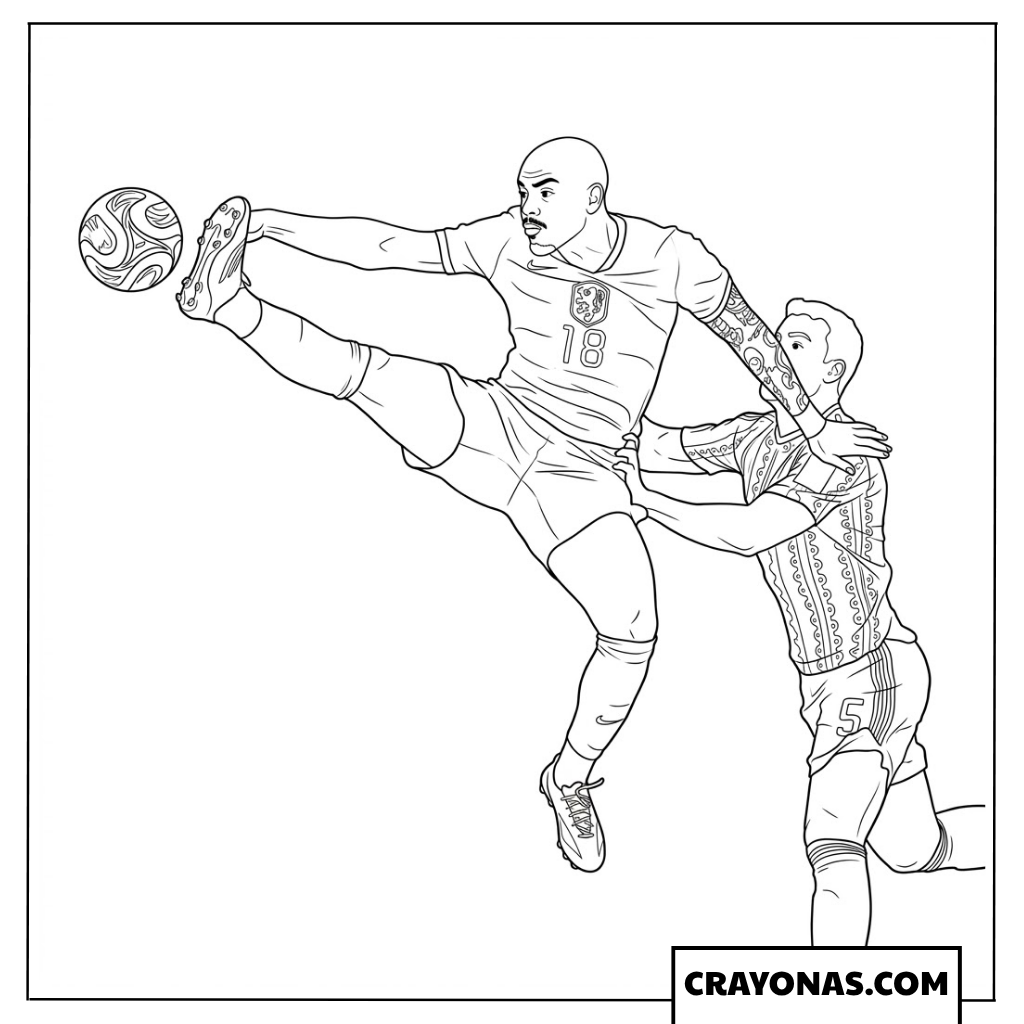 Donyell Malen Bicycle Kick Coloring Page