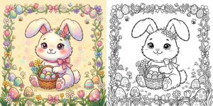Easter Bunny Coloring Pages ft - 14