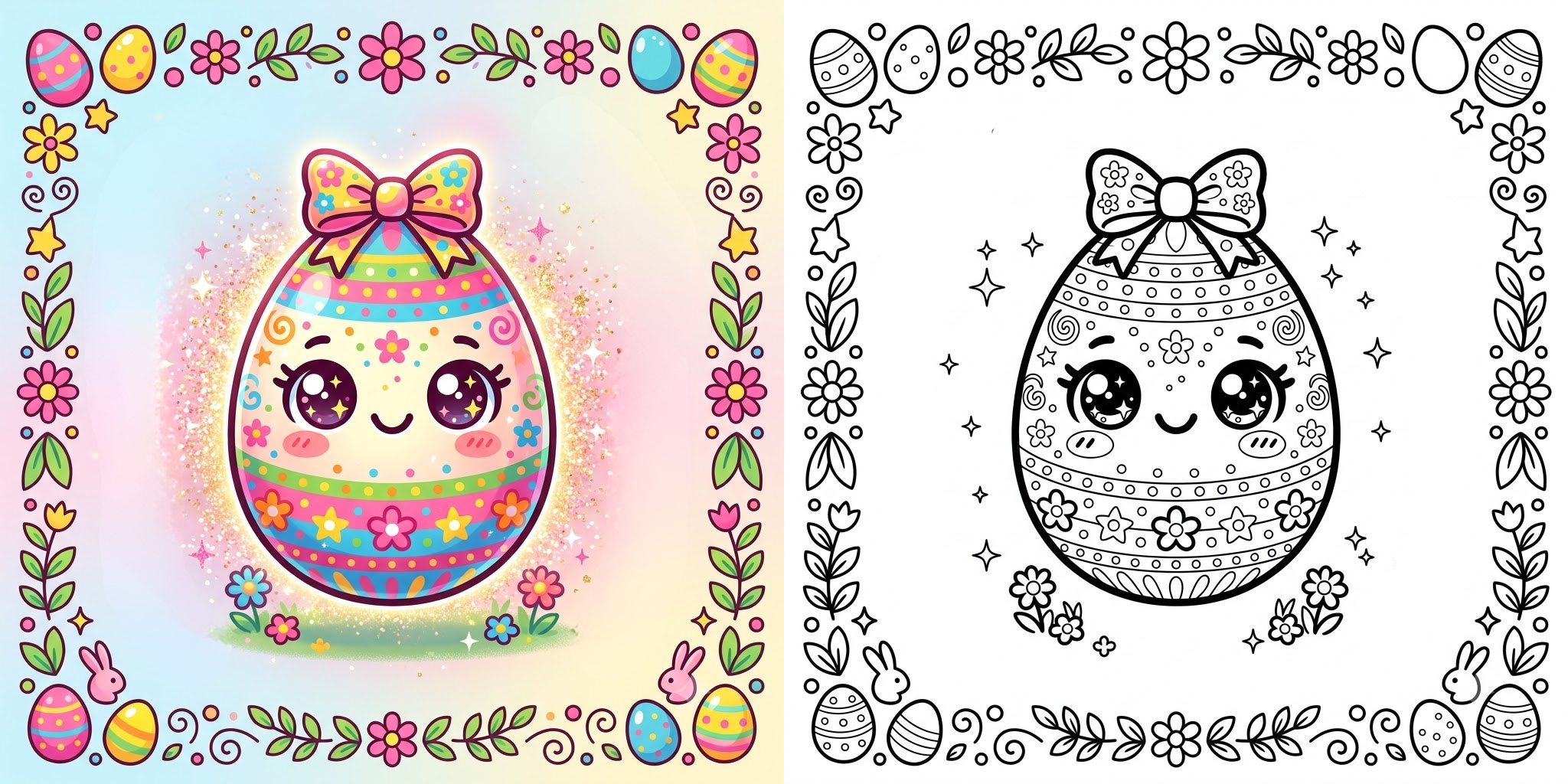 Easter Egg Coloring Pages ft - 2